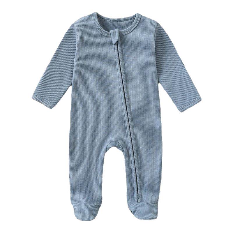婴儿连体衣早产儿宝宝爬爬服长袖拉链爬服新生儿包屁衣包脚睡衣