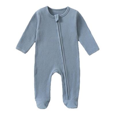 婴儿连体衣早产儿宝宝爬爬服长袖拉链爬服新生儿包屁衣包脚睡衣