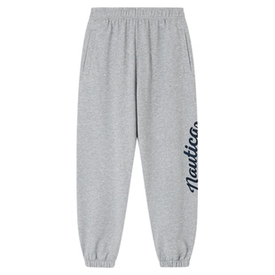 NAUTICA/诺帝卡童装男女童针织长裤秋冬新款软毛圈卫裤束脚裤休闲