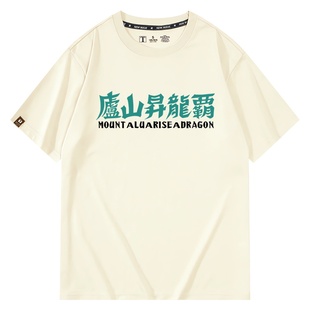 动漫圣斗士庐山升龙霸星矢天马流星拳棉T恤衫夏季短袖男宽松衣服