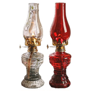 玻璃马灯复古台式老式煤油灯用油火水灯怀旧老油灯供佛长明灯灯盏