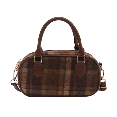 高级感复古手提保龄球波士顿包