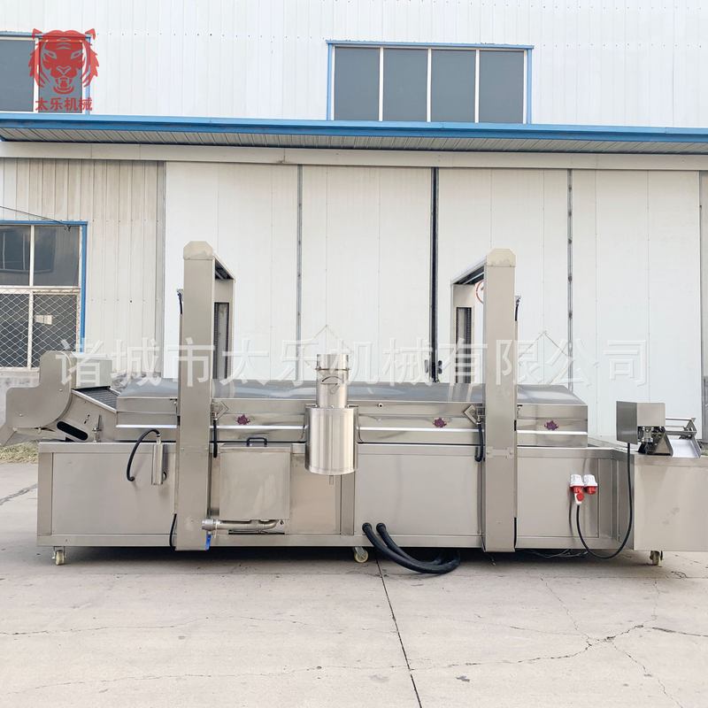 带鱼油炸流水线秋刀鱼油炸设备水产类海鲜类全自动油炸机油炸锅