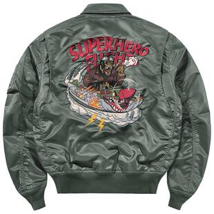 VIP潮牌美式复古翻领飞行员夹克男春秋季宽松bomber空军刺绣外套