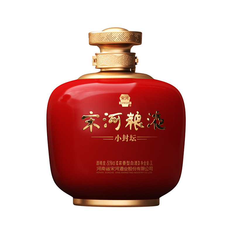 宋河粮液小封坛红坛浓香型50度