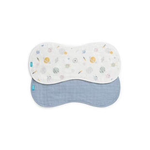 lovetodream婴儿拍嗝巾纯棉纱布巾垫肩宝宝围嘴两条装擦脸多用途