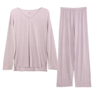 深睡眠蚕丝睡衣】100%桑蚕丝女真丝针织柔软透气家居服套装金三塔