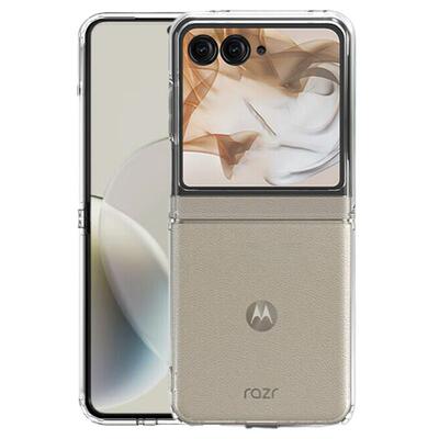 适用摩托罗拉Razr50手机壳moto razr50折叠屏保护套XT2453-2气囊防摔硅胶全包透明软壳男女手机套外壳