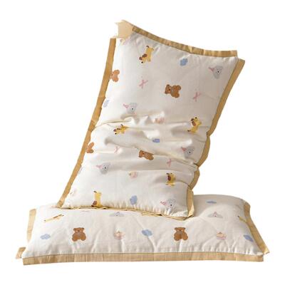 全棉纯棉纱布乳胶枕头套卡通枕巾