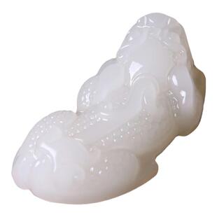 和田白玉羊脂玉貔貅金蟾蜍挂坠玉石皮休项链玉吊坠男女款挂件蜀黍