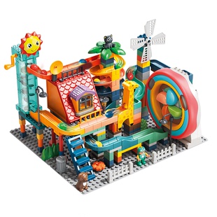 费乐大颗粒儿童拼装益智积木宝宝玩具城堡滑道男女孩子1-2-5周岁6