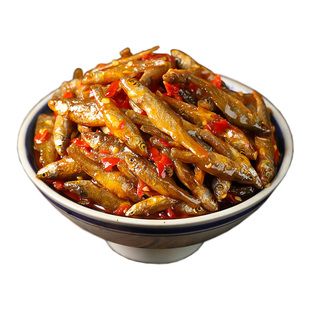香辣柴火鱼湖南特产农家下饭菜香辣小鱼仔下酒菜瓶装鱼干零食即食