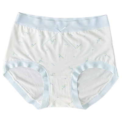 全店任选【128元5条】68内裤女中腰简约印花包臀三角裤柔软舒适