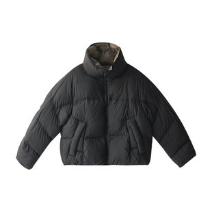 Y81831 韩版休闲洋气高领撞色加厚保暖短款面包羽绒服女 米兰宣言