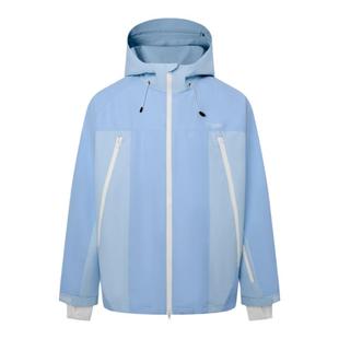 25款TSI映漾蓝色双拼色滑雪服套装单双板男女同款户外新款防风衣