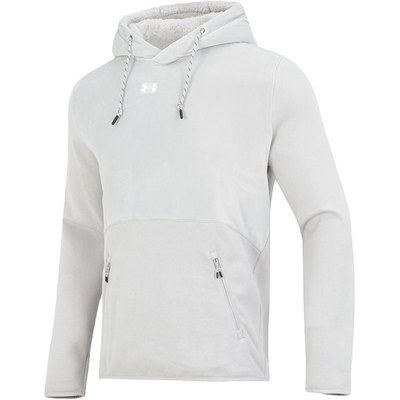 【自营】UA安德玛加绒连帽卫衣男装新款跑步运动服休闲服套头衫