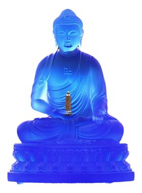 琉璃药师佛托塔佛像摆件东方三圣