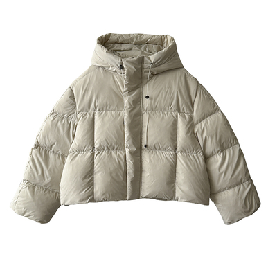 SP韩版鸭绒短款立领连帽面包服