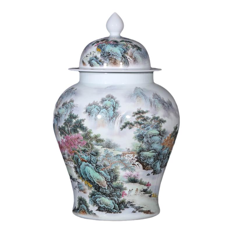 景德镇陶瓷粉彩大号中式高档摆件