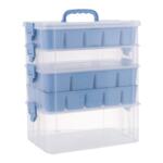 踩不坏塑料儿童玩具积木磁力片收纳盒便携透明多层叠加分类整理箱