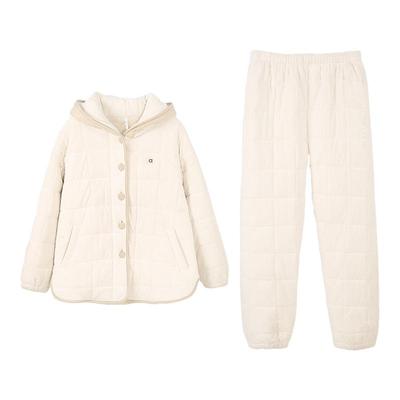安之伴【巨保暖】三层加厚夹棉睡衣女士冬季澳毛绒连帽冬款家居服