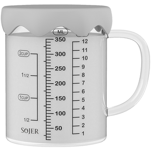 牛奶杯带刻度微波炉可加热水杯高硼硅玻璃果汁杯奶粉儿童家用杯子