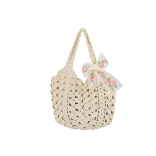 度假风镂空粗线编织包女2026新款小众手工针织大容量高颜值沙滩包