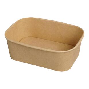 一次性餐盒方形牛皮纸打包盒露营野餐便当盒饭盒水果快餐轻食纸盒