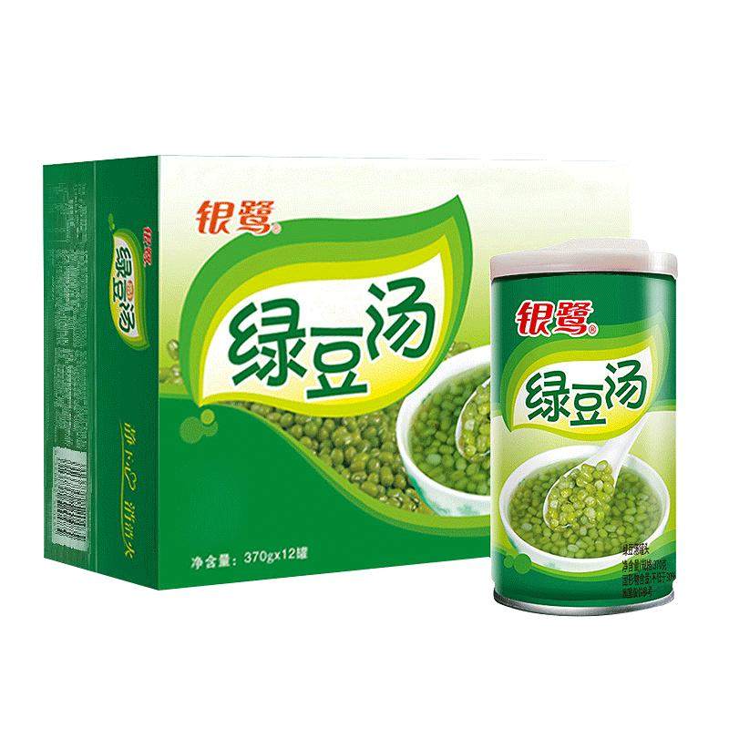 银鹭绿豆汤370g*12罐粥消暑解渴