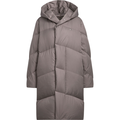 阿迪达斯女士保暖连帽长款羽绒服