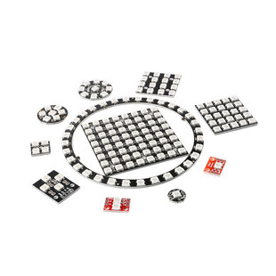 WS2812B 5050RGB LED圆形开发板 全彩驱动彩灯模块内置全彩驱动