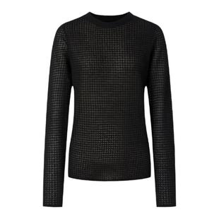 【商场同款】IMM尹默女装春圆领华夫格新春剪裁毛针织衫