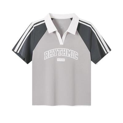 特步POLO衫女夏季新品官方正品短款女装运动短袖T恤975228020497