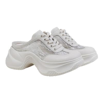 fed增高厚底鞋夏季新款女鞋网面老爹鞋包头半拖鞋女S0403-ZCA639