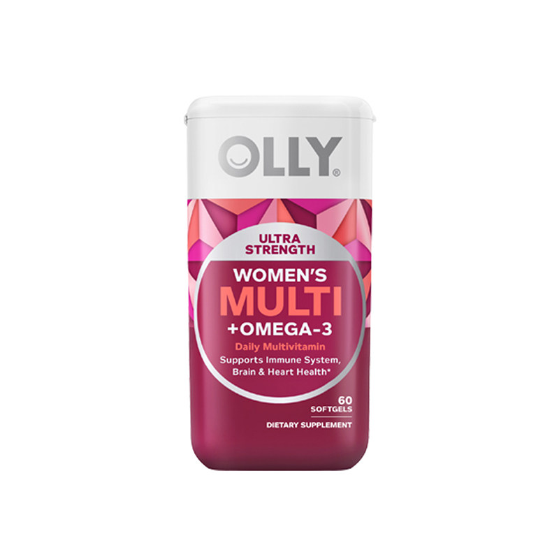 【官方正品】OLLY女性鱼油复合维生素胶囊60粒维B维焕颜护肤甲