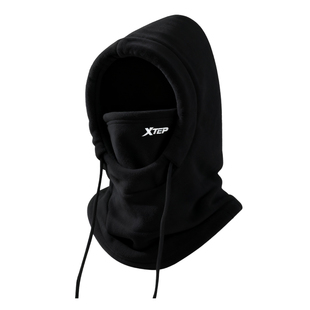 特步保暖防寒帽子男士冬季骑车防风面罩电动车骑行头套围脖一体女