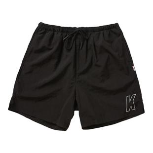 KRIME BLACK/CLARET NYLON SHORTS 黑/枣红尼龙运动短裤