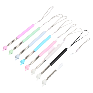 伸缩指读棒早教杆不锈钢伸缩教鞭幼儿园老师上课早教黑板钢琴指引棒会议培训任意伸缩手指棒儿童阅读指挥棍棒