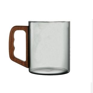 水杯玻璃杯带把手泡茶杯子绿茶杯专用男士办公室家用杯日式耐高温