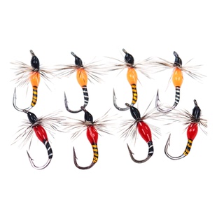 2024新款蓑羽飞蝇钩安哥拉血蚁微物路亚假饵路亚白条马口罗非溪哥