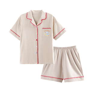 古今睡衣女款带胸垫纯棉短袖2026新款春夏季高级感女士家居服套装