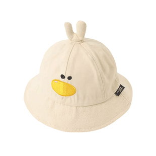 婴儿帽子秋冬新款可爱女童春季婴幼儿宝宝渔夫帽春秋儿童遮阳帽