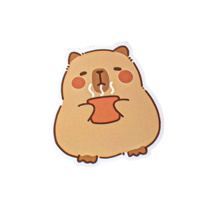 卡皮巴拉贴纸高颜值可爱熊猫贴画卡通异形模切贴贴乐儿童装饰手账本咕卡玩具小学生DIY水杯笔筒手机壳素材包