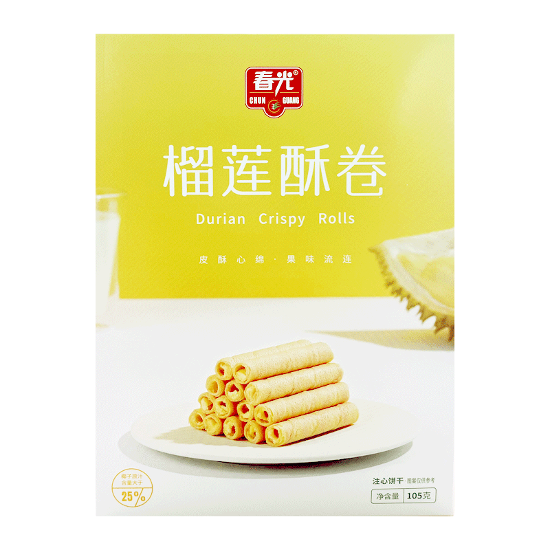 海南特产春光榴莲105克x3蛋卷