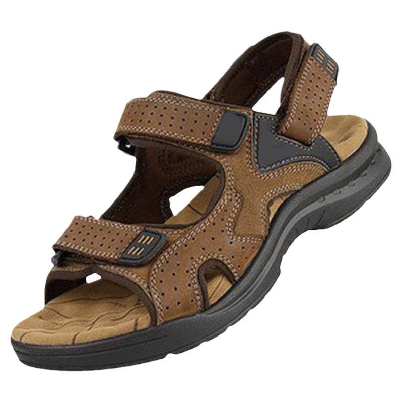 2025夏季新款真皮男士凉鞋男潮休闲运动潮流凉拖鞋两用大码沙滩鞋