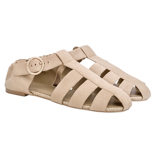 CHARLES&KEITH26女鞋CK1-70920224简约休闲平底镂空罗马凉鞋