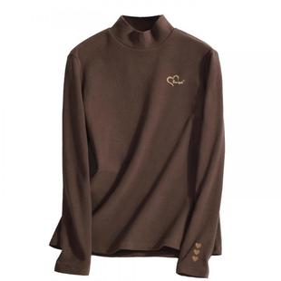 都市丽人绒德打底衫女冬季2025新款爆款加绒半高领保暖内搭上衣Y