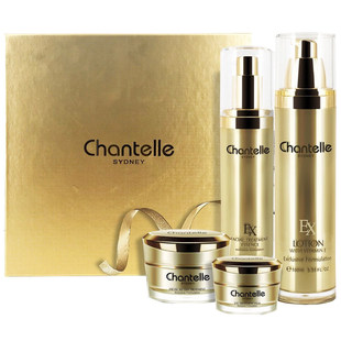 香娜露儿chantelle套装礼盒羊胎素护肤四件面霜乳液精华眼霜保湿