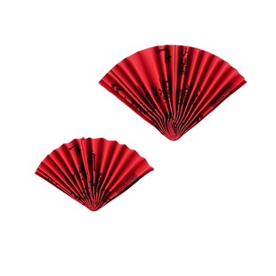 新中式婚礼甜品台古风双喜贴纸插件红色纸杯蛋糕装饰木棉纸折扇子