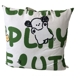 双层纯棉卡通手提布包幼儿园装被子换洗衣物防尘袋收纳储物棉布包